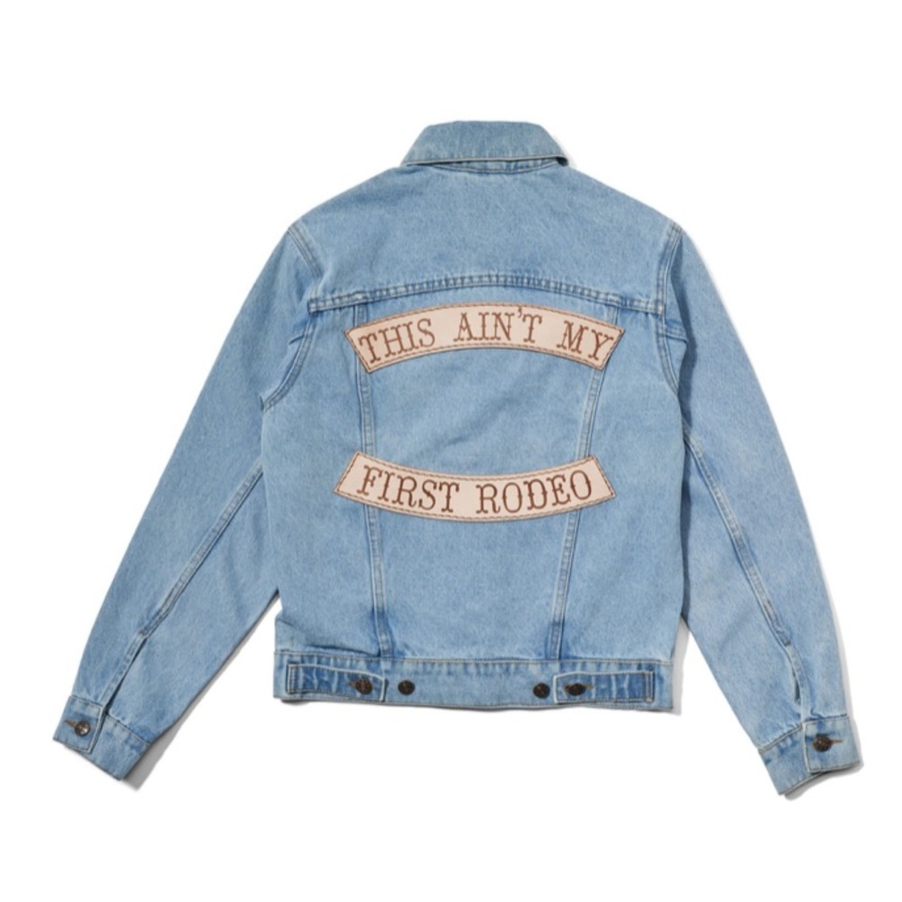 Understated Leather Denim Jacket